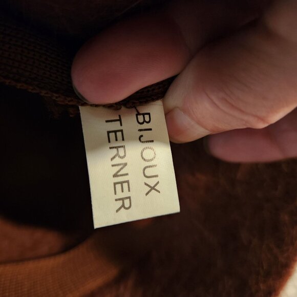 Vintage Bijoux Terner Angora/Nylon Blend Fuzzy Brown Bucket Hat Y2K - Picture 2 of 9